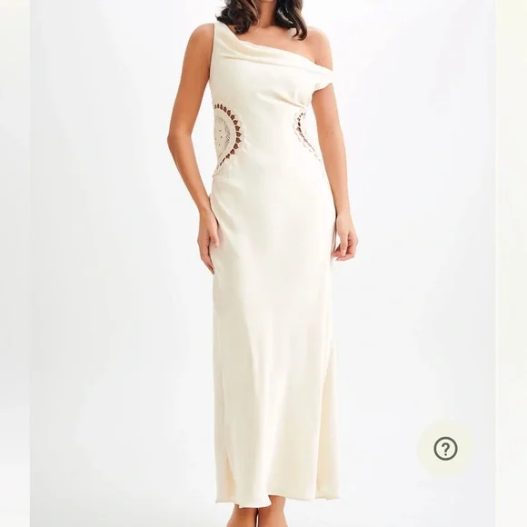 white cute dress Simple light Champagne satin applique short prom dress, cute homecoming dress US 6 / Champagne